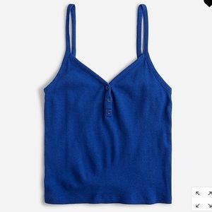 🆕J. Crew Tencel Henley Tank, Size XS